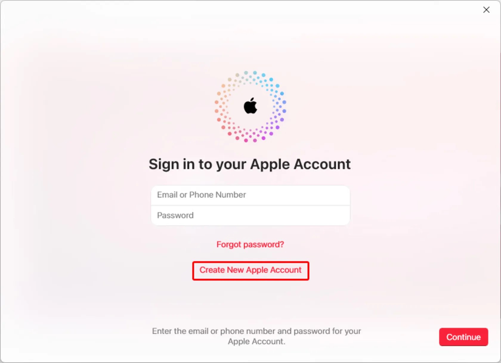 مراحل درست کردن اپل آیدی با کامپیوتر